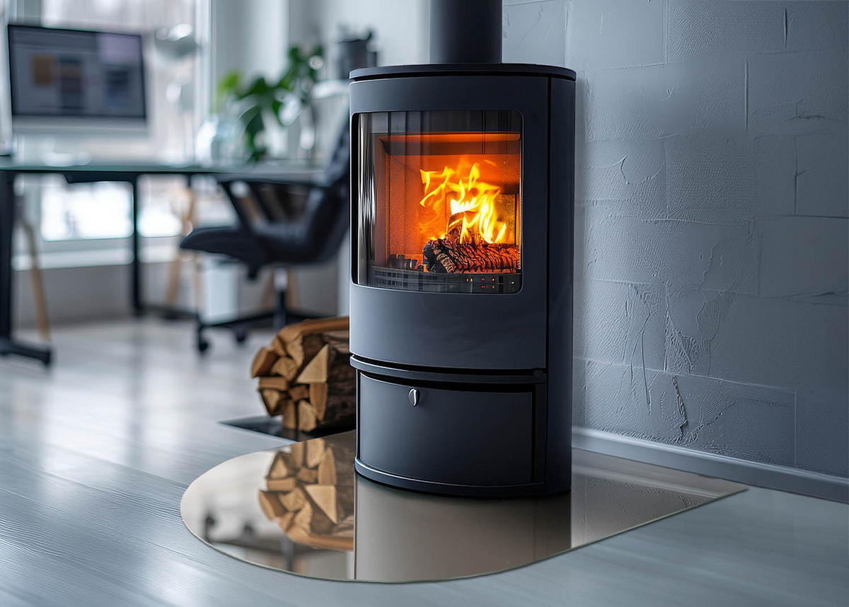 GLASPLATTE für Kamin 80x70 cm Gelb - Gelb, Glas (80/70/0.4cm) - ArtPrintCave