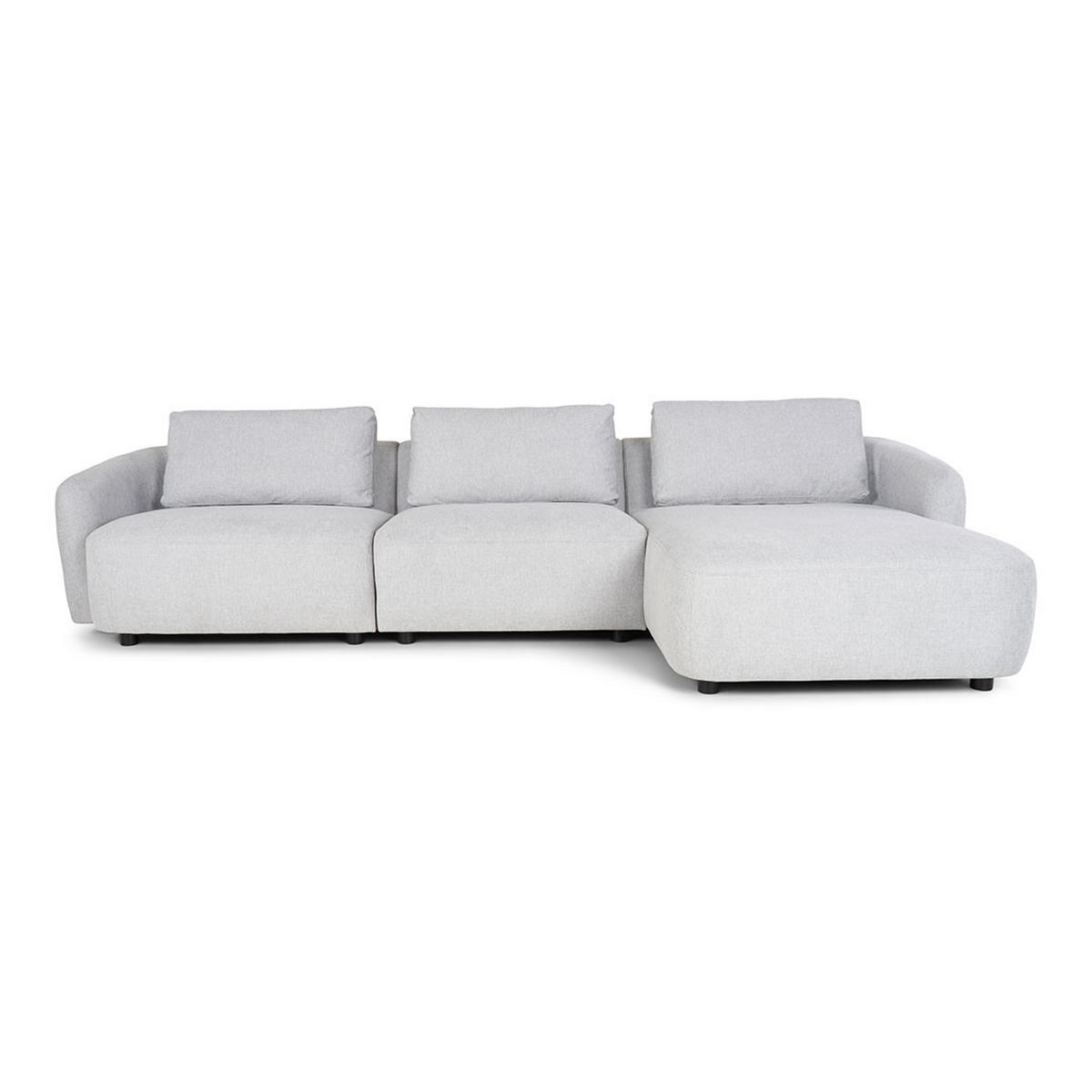 3-SITZER-SOFA Bergen Stoff Hellgrau - Hellgrau, Textil (162/78/312cm) - ebuy24