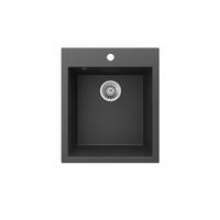 SPÜLBECKEN Venice Schwarz 42.5 x 50 cm - Schwarz, Keramik (42.5/20/50cm) - Bergstroem