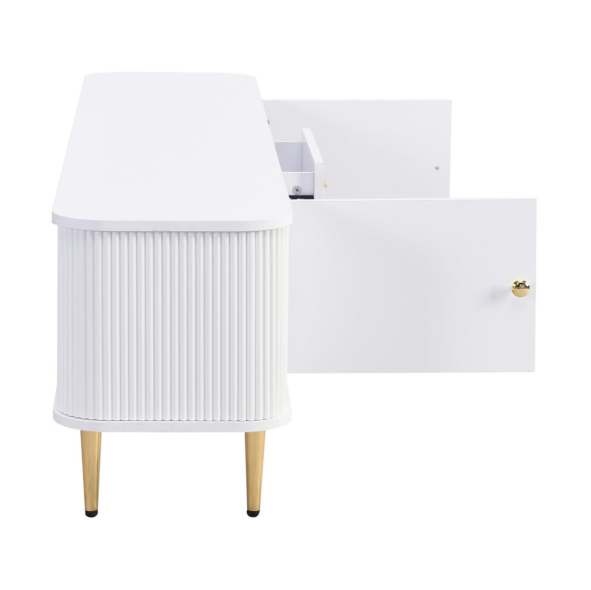 TV-LOWBOARD 170/34/45 cm mit 2 Schubladen und 2 Türen - Weiß, Holzwerkstoff (170/45/34cm) - BEAOK
