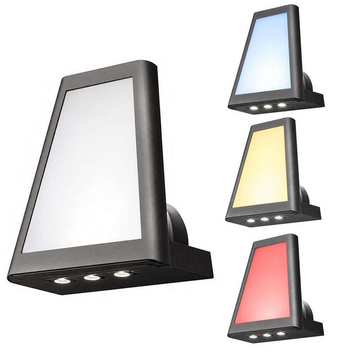 LED AUSSEN-WANDLEUCHTE Alu Anthrazit - Anthrazit, Metall (22/25/11.4cm)