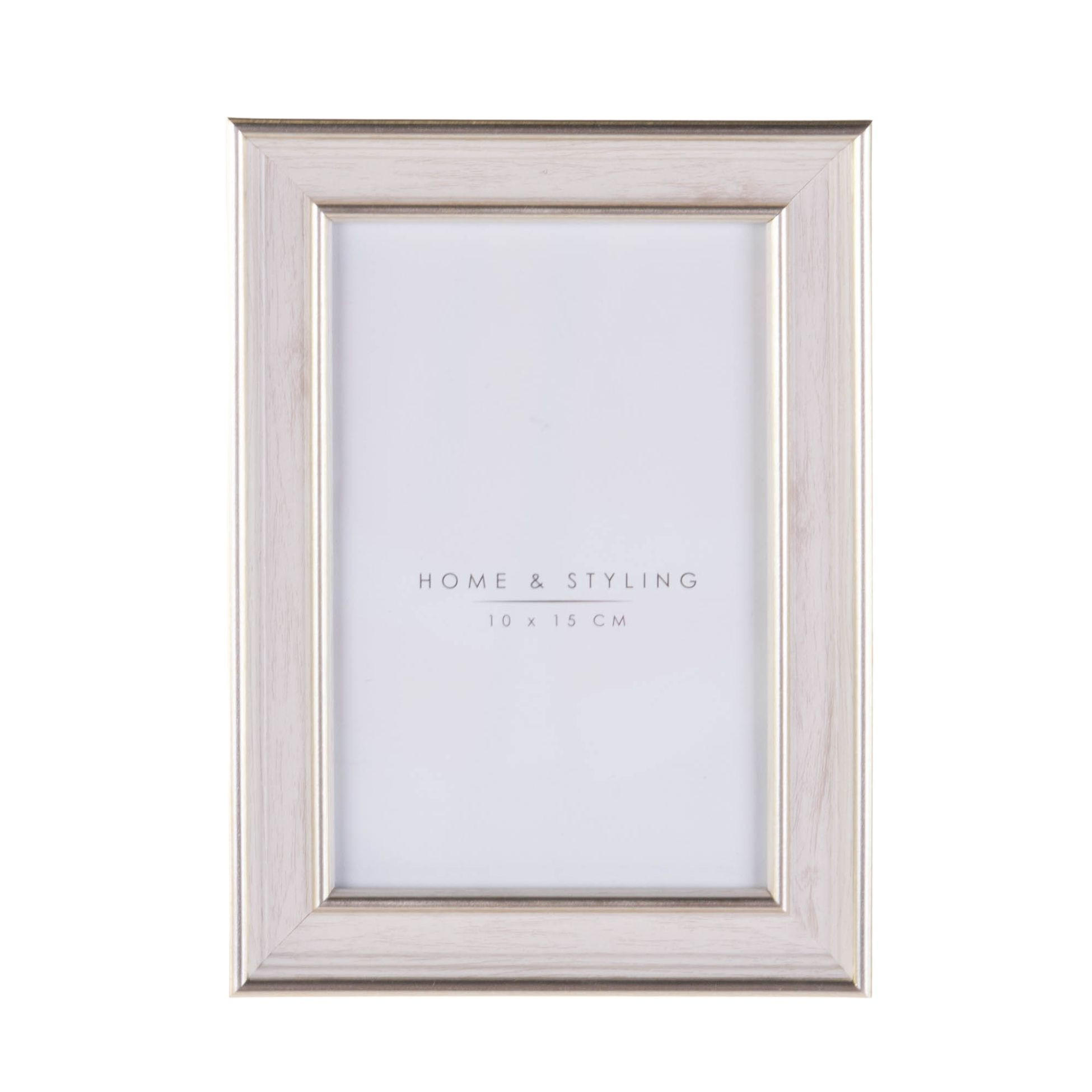 BILDERAHMEN Holzoptik Weiß 23,7/1,3/29 cm - Weiß, Kunststoff (13.7/18.7/1.3cm) - Home Styling Collection