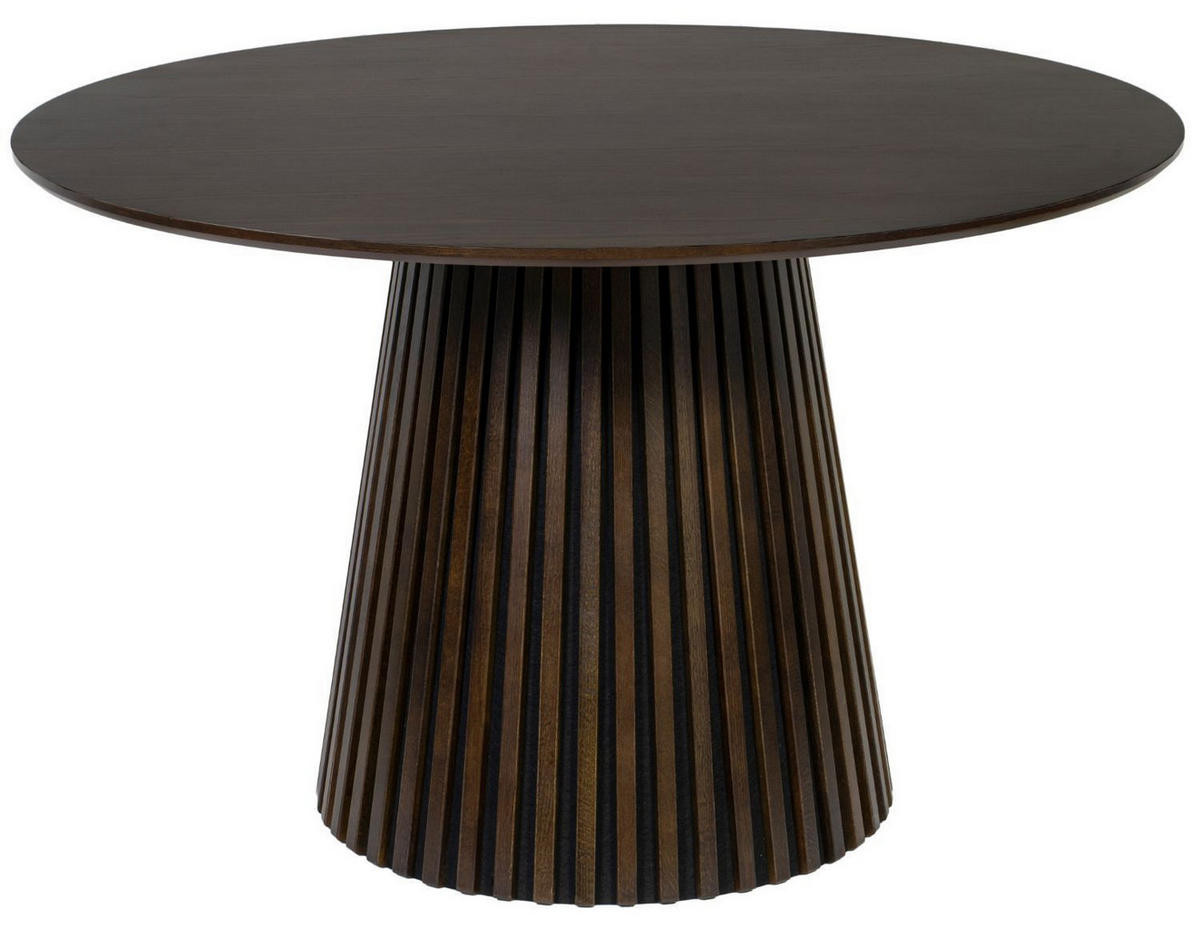 MÖBELSET Diningtisch Barletta, 4er Set Diningsessel Ginosa blau - Blau/Dunkelbraun, Holz/Textil (120/76/120cm) - bene living