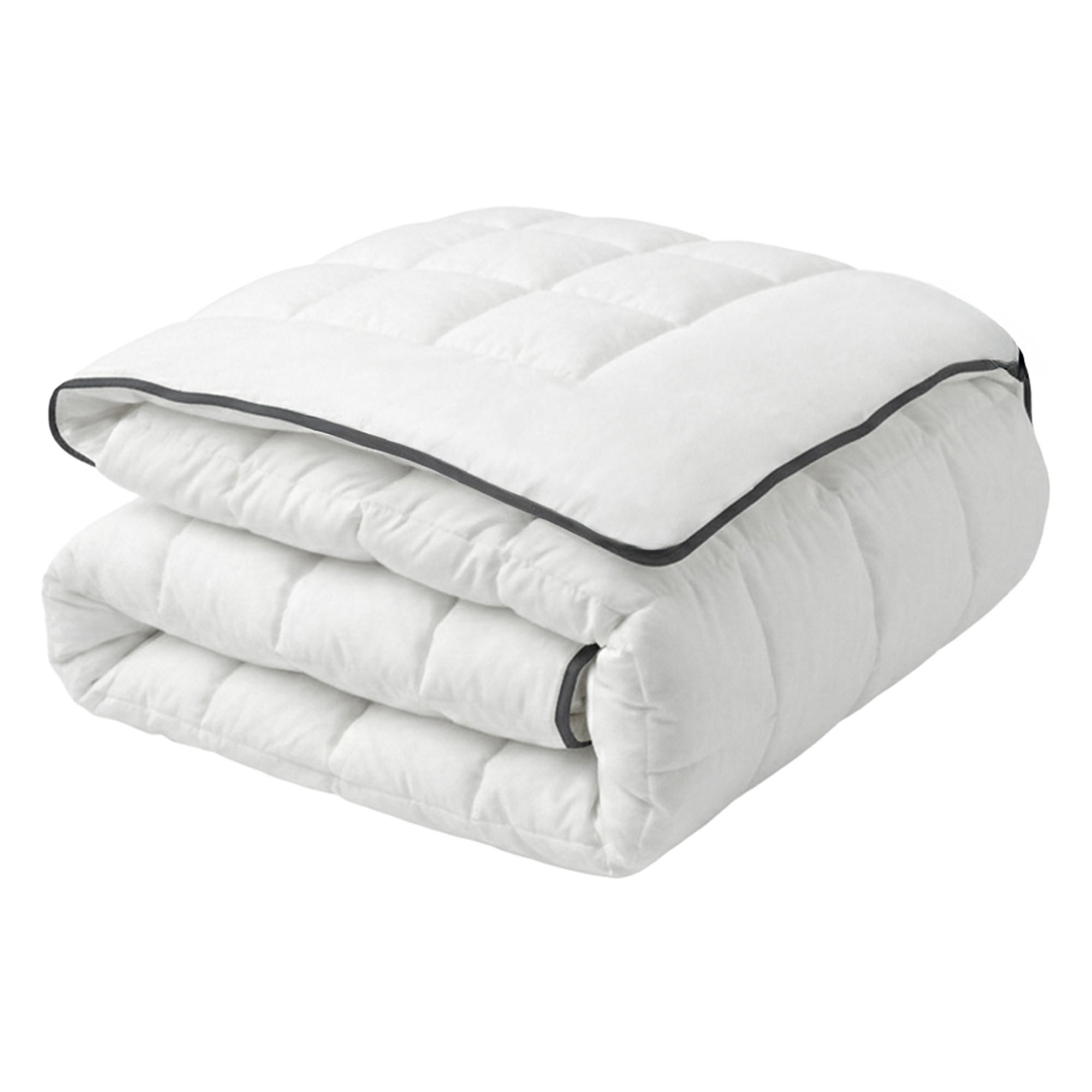 PŘIKRÝVKA Mikrofaser Středně teplá 135/200 cm Koutra - bílá, textil (200/135cm) - Beliani