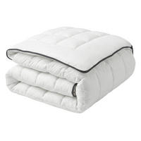 PŘIKRÝVKA Mikrofaser Středně teplá 135/200 cm Koutra - bílá, textil (200/135cm) - Beliani