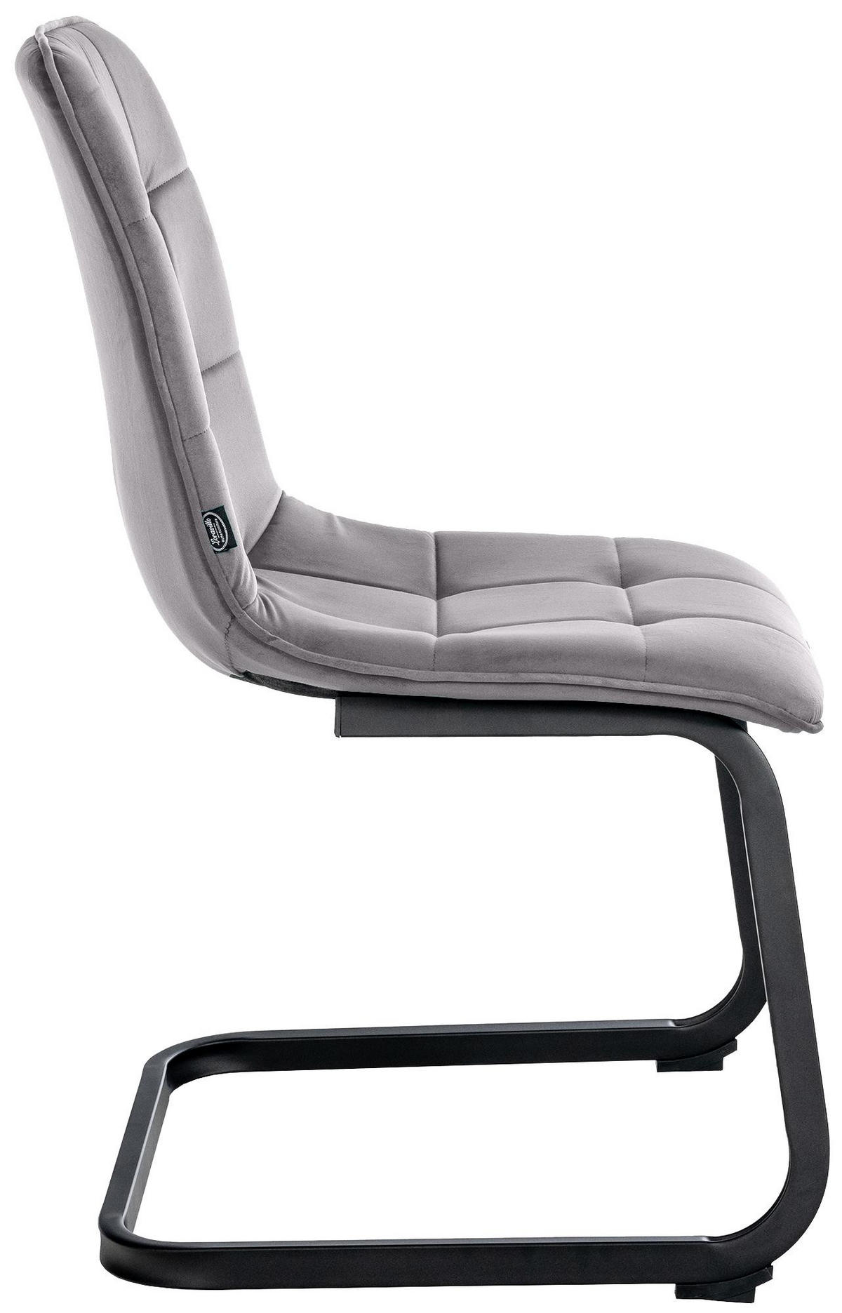 SCHWINGSTUHL Metall dunkelgrau - Dunkelgrau/Schwarz, Textil/Metall (47/87/58cm) - CLP