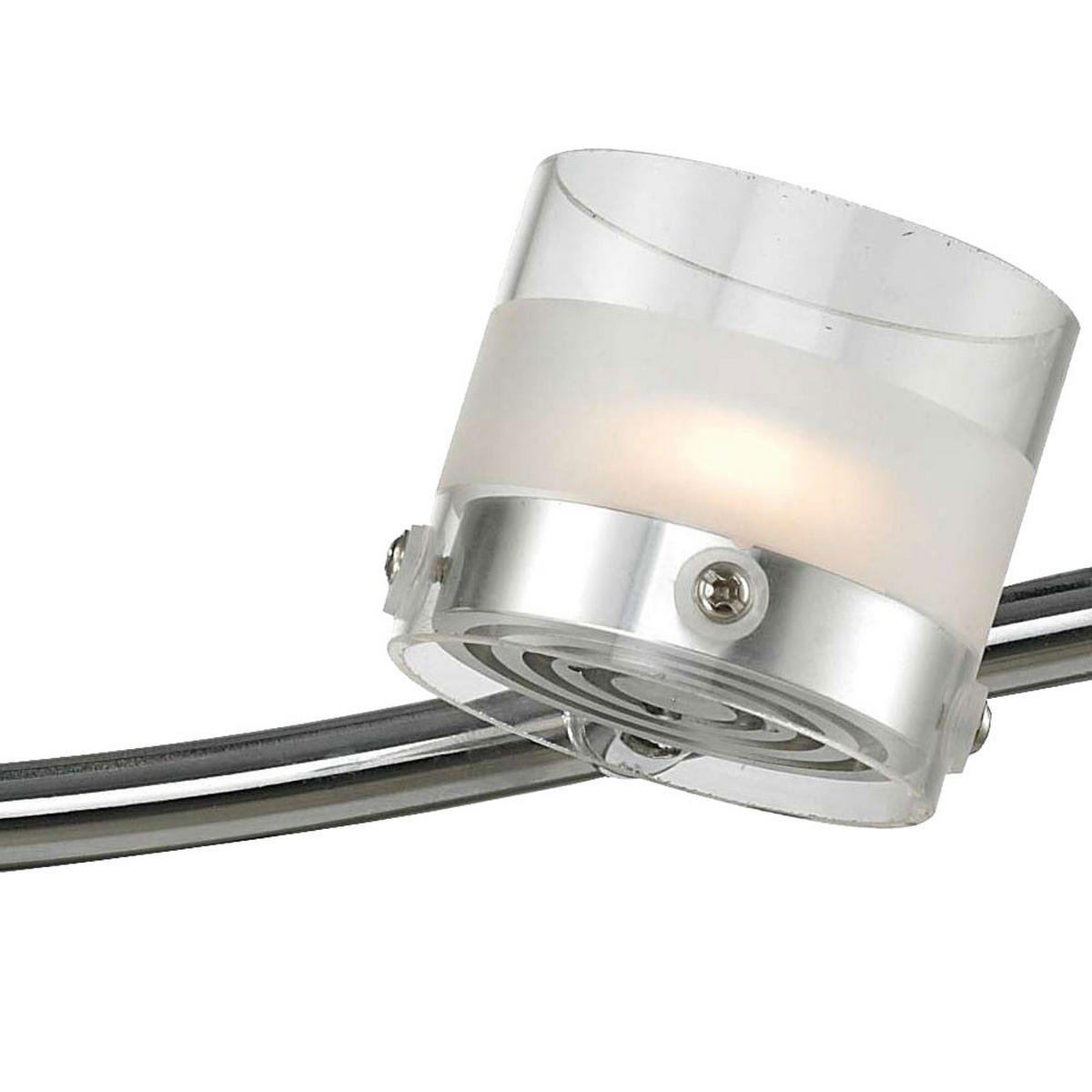 LED DECKENLEUCHTE Ester Silber - Silberfarben, Glas (52/13/15cm) - Esto