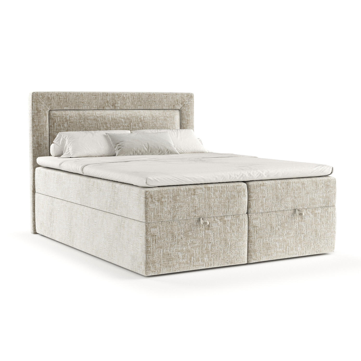 BOXBETT Palmera Beige 180/200 cm - Beige/Schwarz, Holz/Holzwerkstoff (180/200cm) - Maison de Reve
