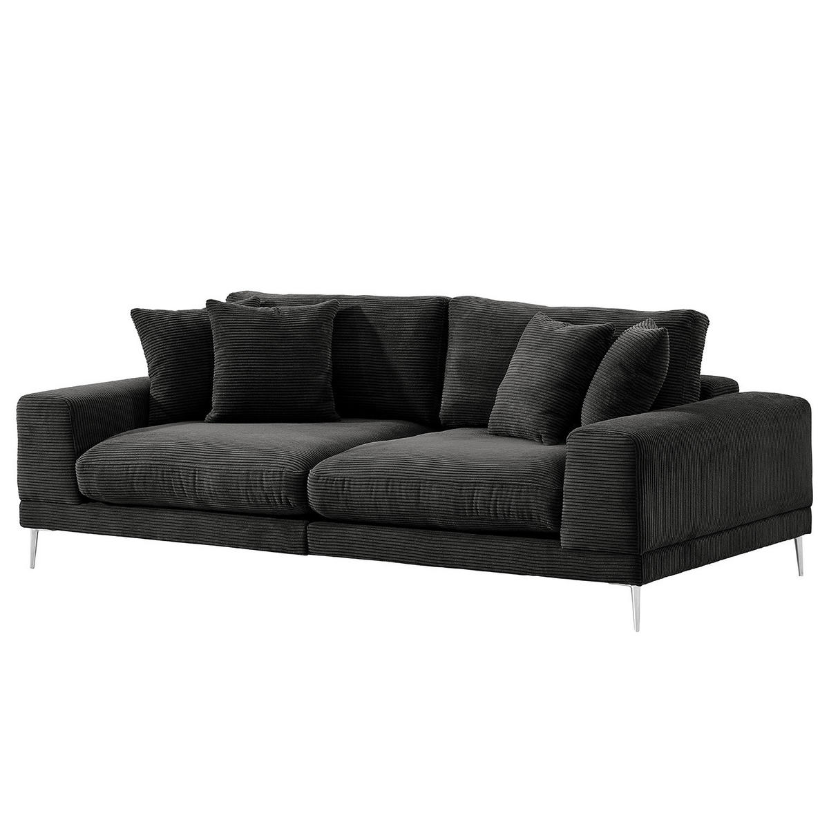 3-SITZER SOFA - Schwarz, Textil (243/92/103cm) - home24