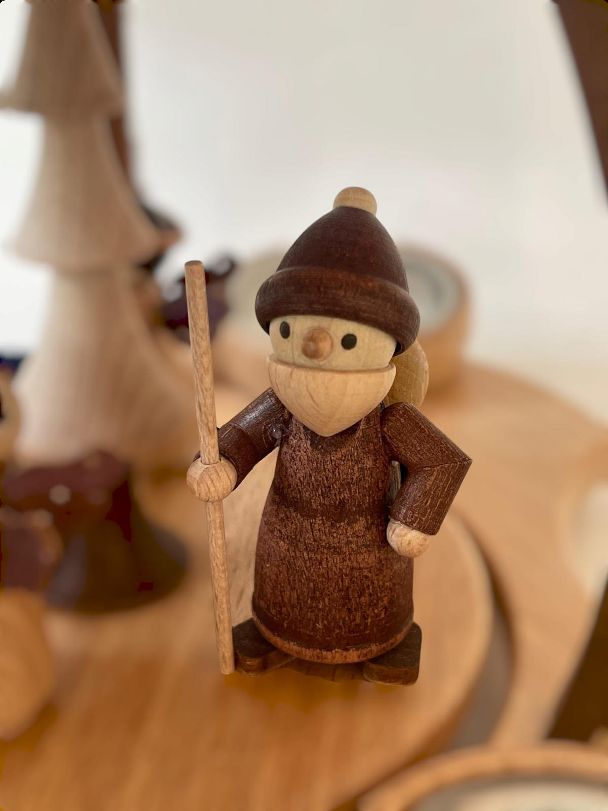 PYRAMIDE 2-stöckig Bescherung für 6 Teelichter 26/26/35 cm - Multicolor, Holz (26/35/26cm)