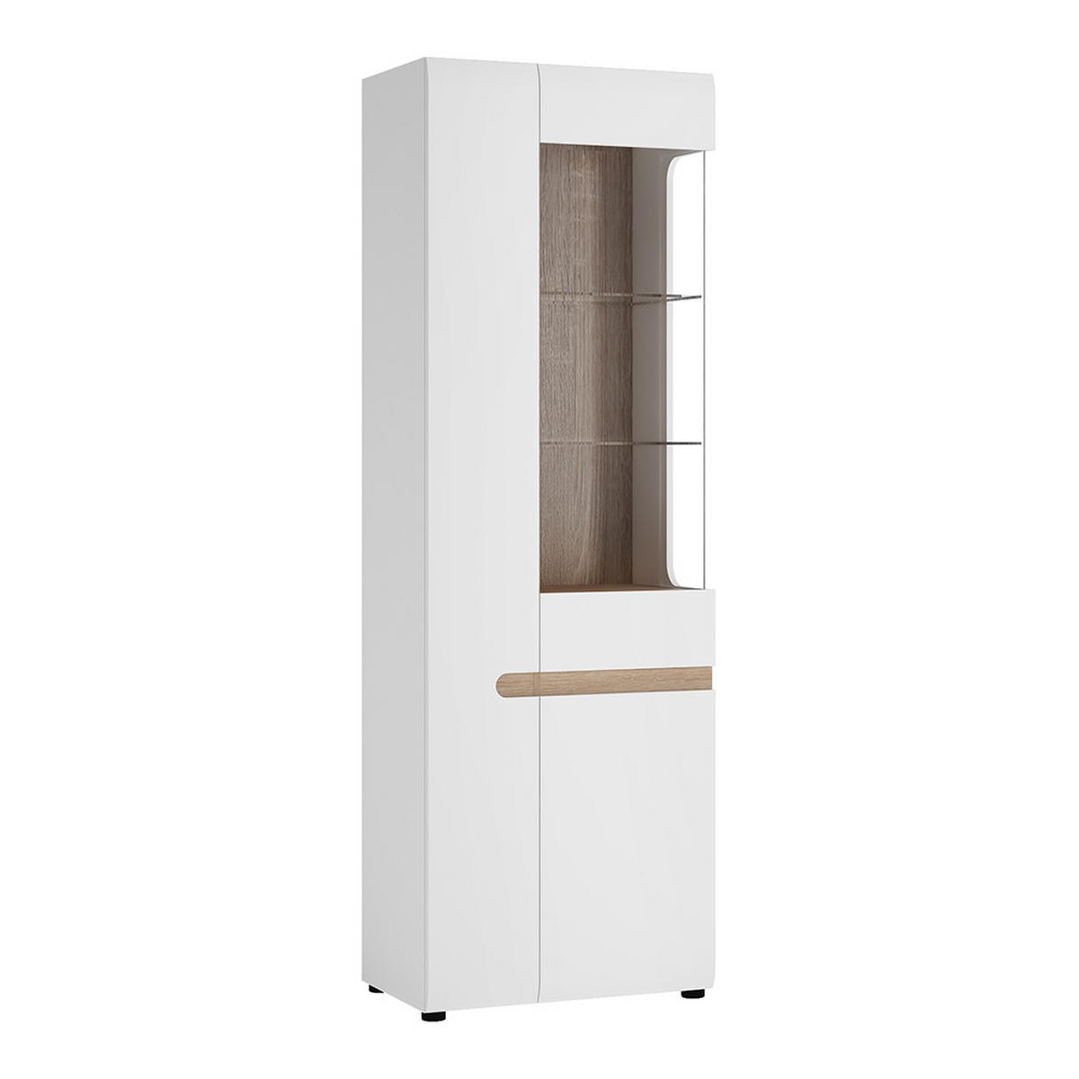 WOHNZIMMER-SET 3-TLG. Legnica-129 - Weiß, Holzwerkstoff (243/195/42cm) - Lomado