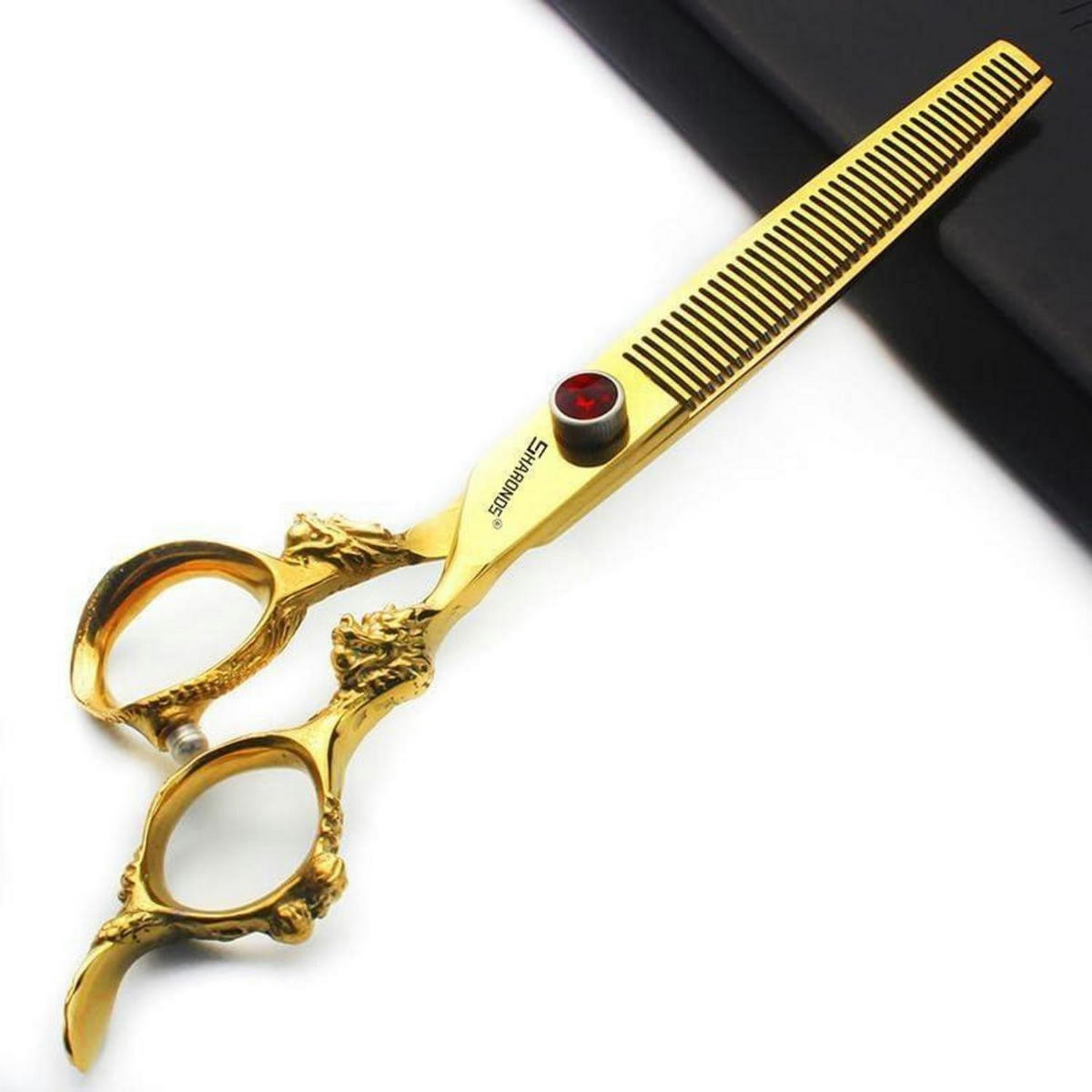 HAARSCHERE 7-teiliges Set - Goldfarben, Metall (5/1/17.7cm)