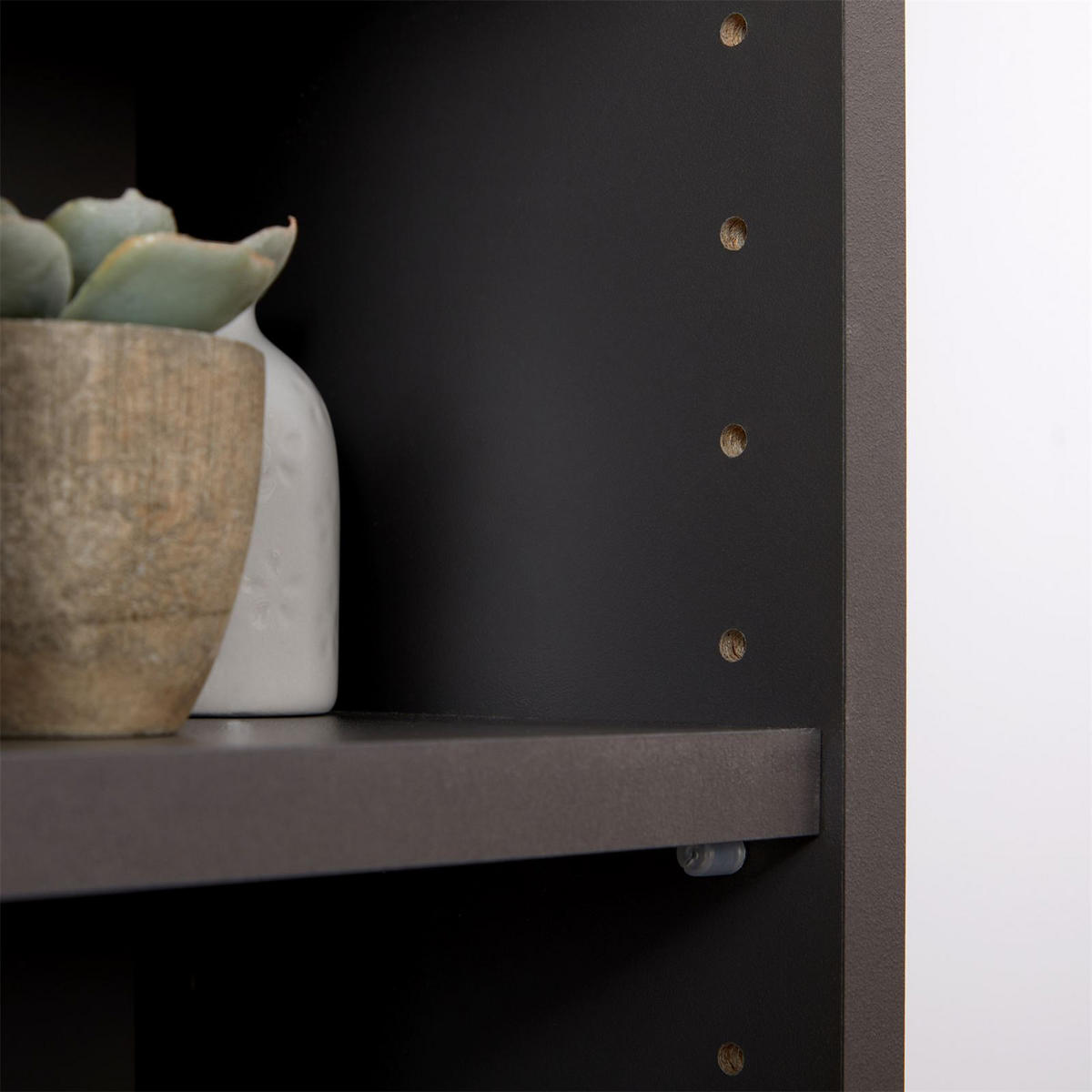 CD/DVD- REGAL CHART GRAU - Grau, Holzwerkstoff (20/186/17cm) - CARO-Möbel