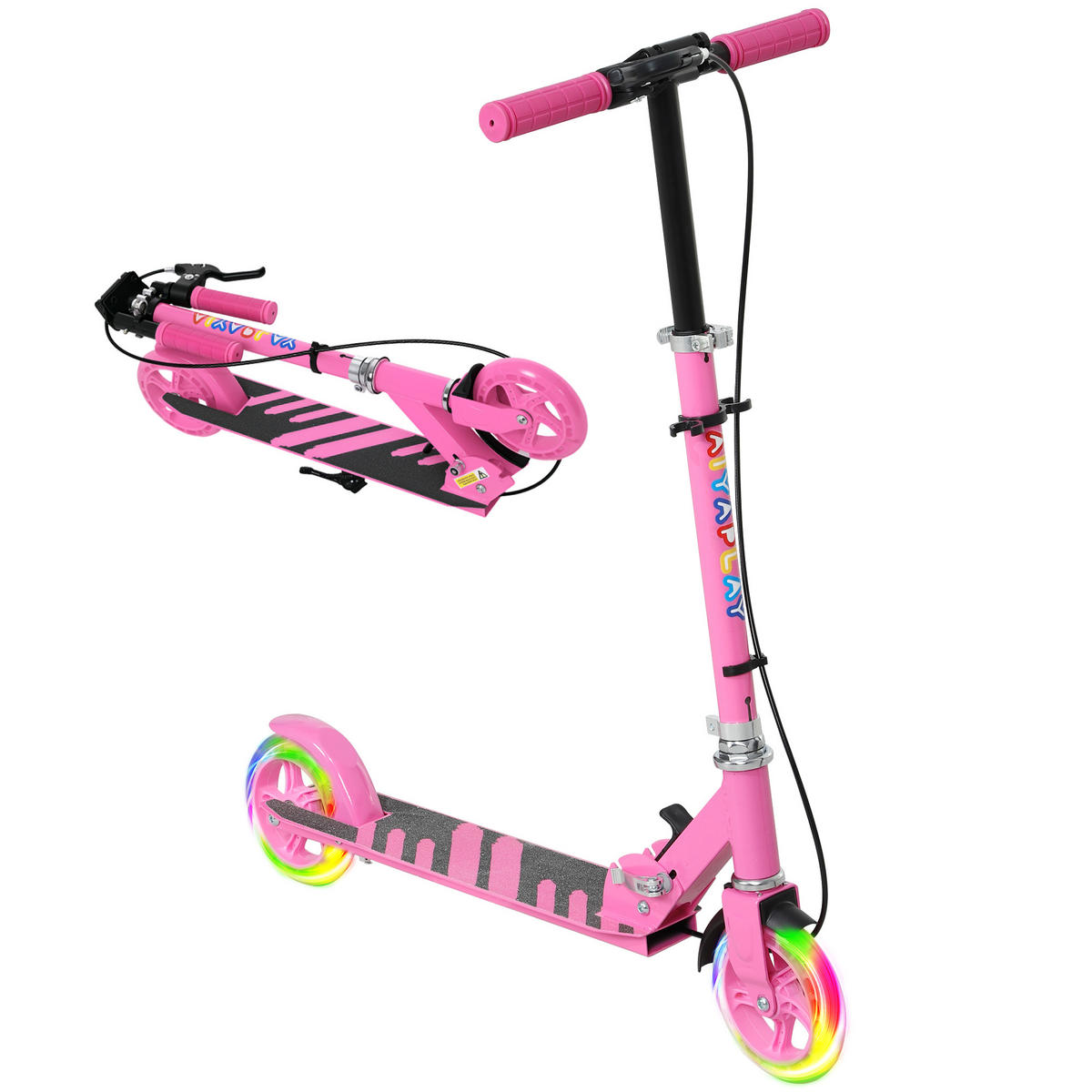 KINDERSCOOTER, Rosa, Kunststoff, Metall - Rosa, Kunststoff/Metall (73/36/89cm) - AIYAPLAY