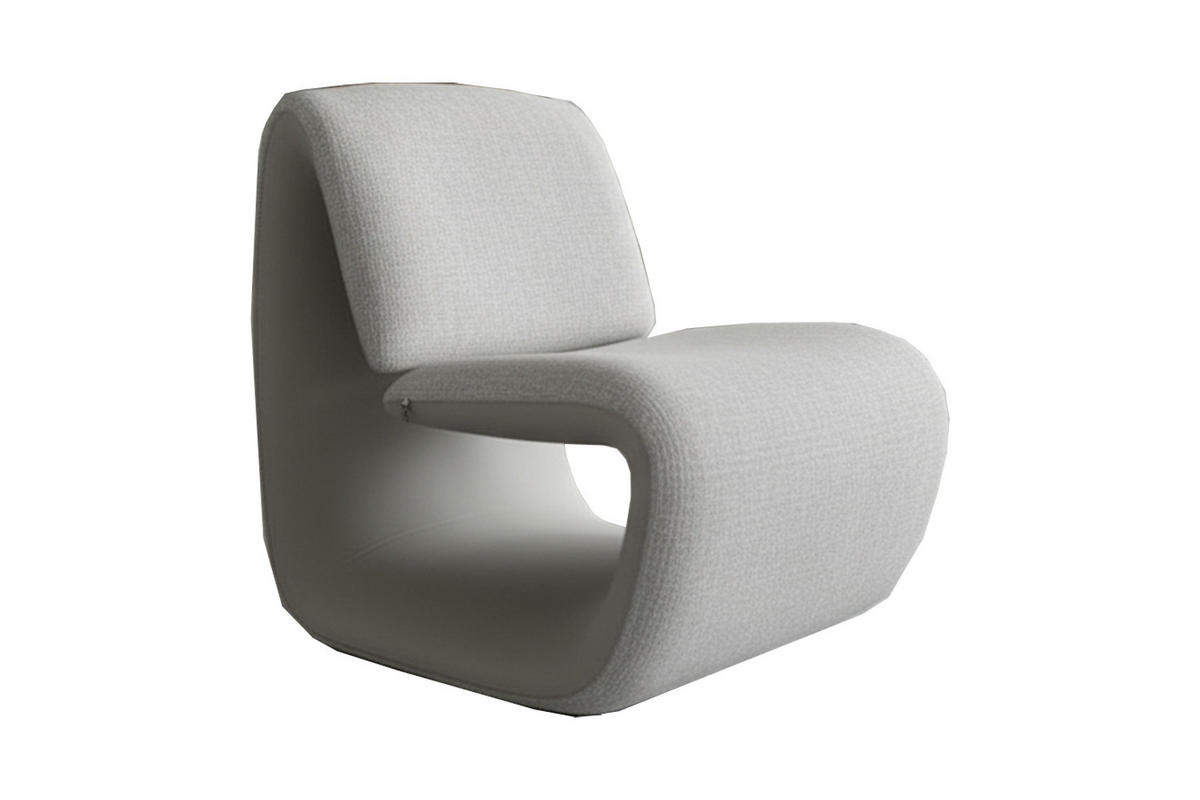 LOUNGESESSEL HAZEL Grau Kunstleder, Webstoff - Schwarz/Grau, Kunststoff/Textil (67/79/89cm) - KAWOLA