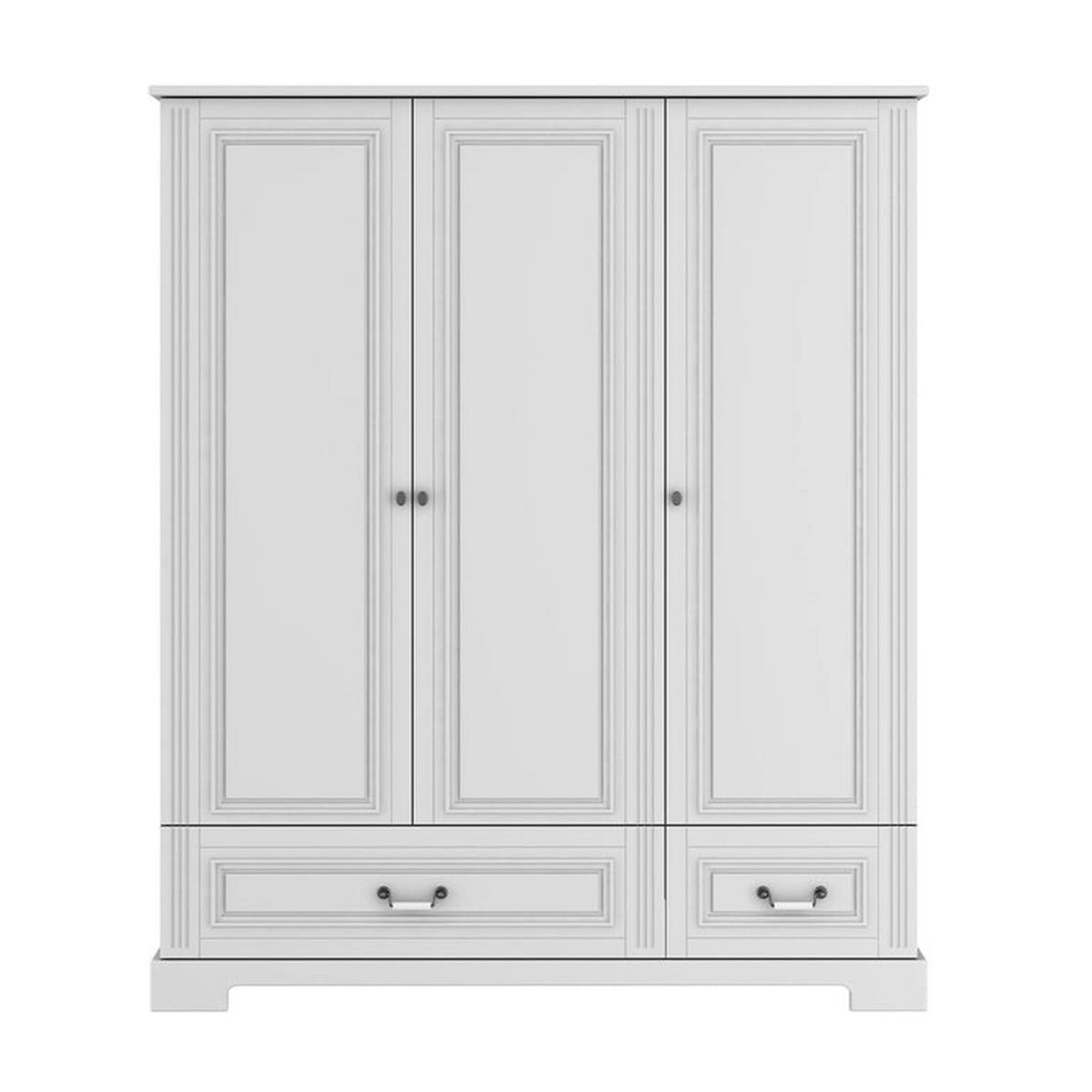 SKRIŇA 3 dvere Biela - biela, kompozitné drevo (150/180/51cm) - Petits-meubles