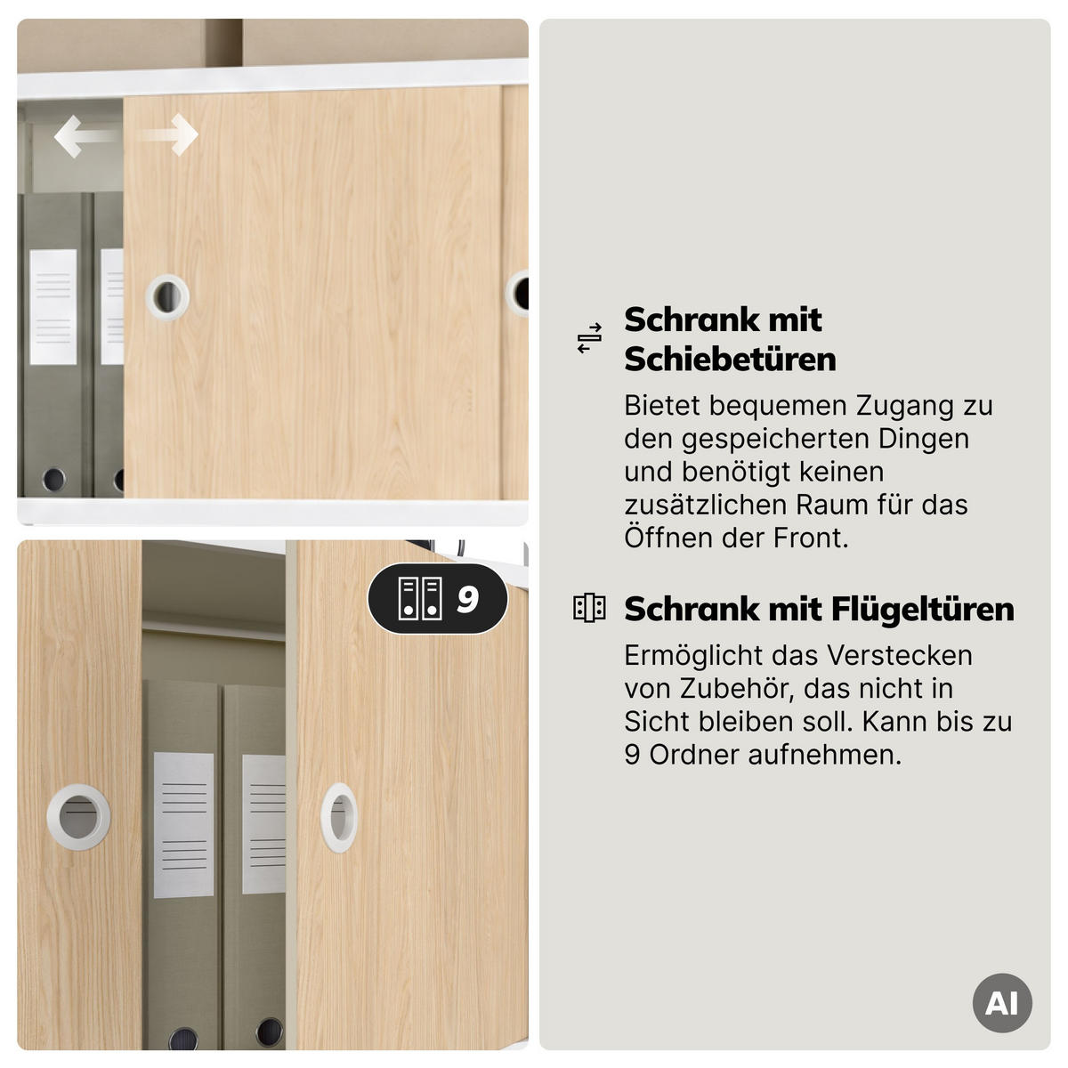 REGAL ARIEL 80 × 220 × 40 cm - Weiß/Sonoma Eiche, Metall (80/220/40cm) - Jan Nowak