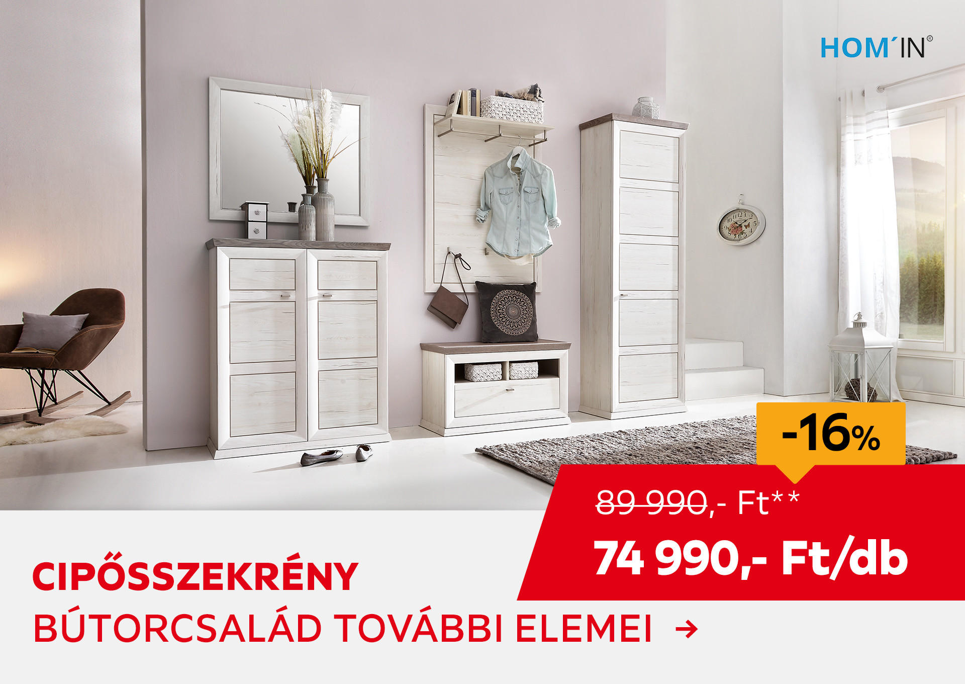 CIPŐSSZEKRÉNY Kiemelt termék 89990 Ft.- helyett 74990 Ft.-