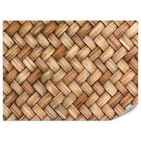 FOTOTAPETE für Küche Weiden Imitation Braune Wand Rustikal Modern 350x256 - Beige/Braun, Papier (350/256cm) - Muralo