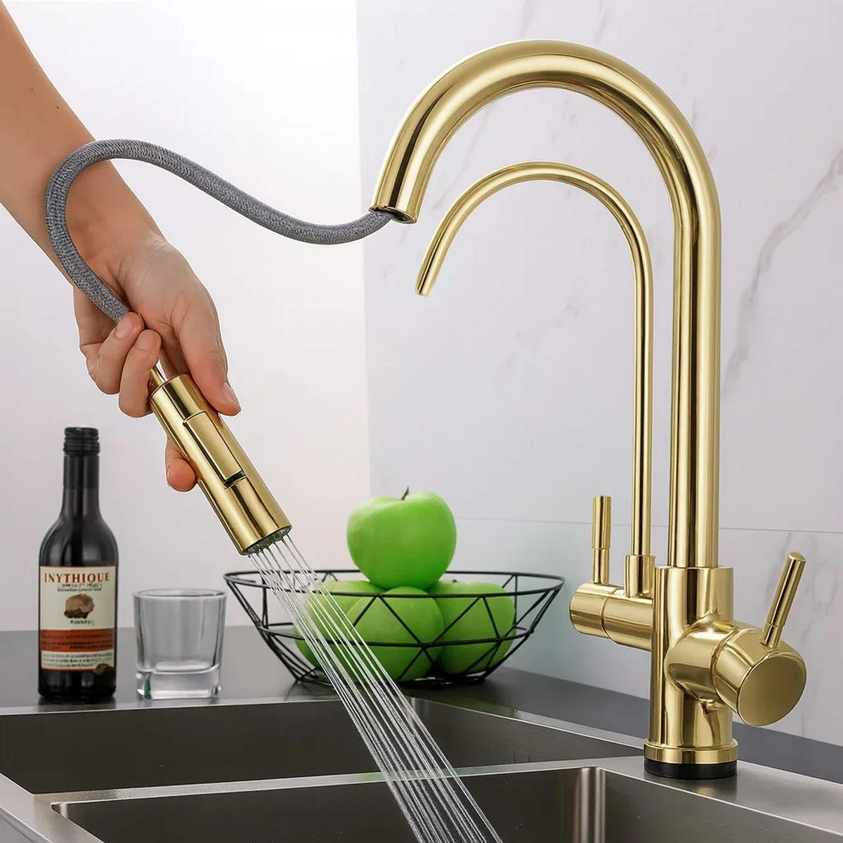 KÜCHEARMATUR Rea Eco Fresh Gold - Goldfarben, Metall (3.5/37.5/18cm) - REA
