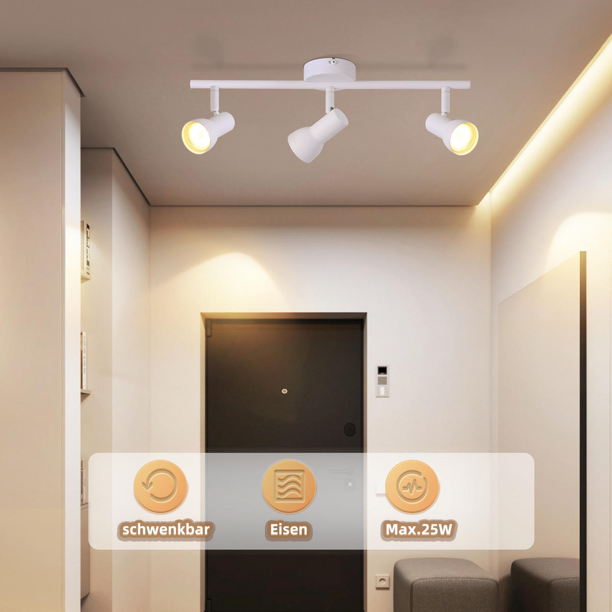 STRAHLER Drexynk 8/15.5/8 cm - Weiß, Metall (8/8/15.5cm) - ZMH