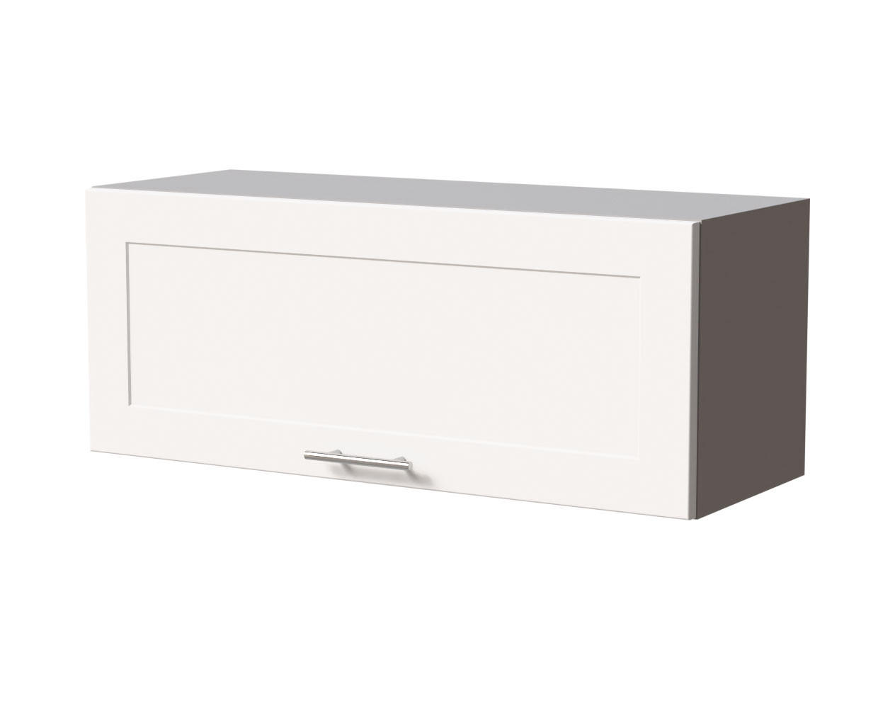 KLAPPHÄNGESCHRANK Oslo W4B/90 Grau / Weiß Matt 90 / 32,5 / 36cm - Blum Aventos - Weiß/Grau, Holz/Holzwerkstoff (90/36/32.5cm) - Feldmann-Wohnen