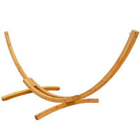 XXL-HÄNGEMATTENGESTELL, 325/120 cm, Holzfarben - Naturfarben, Holz (325/120/118cm) - Amanka