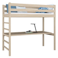 HOCHBETT N01 mit Schreibtisch Sonoma Eiche 80/200 - Sonoma Eiche, Naturmaterialien/Holz (80/200cm) - N-Wood