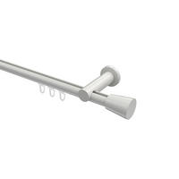 INNENLAUF-GARDINENSTANGEN-SET Platon Sitra 420 cm (geteilt in 3 x 140 cm), 1-läufig, 20 mm Ø Weiß - Weiß, Metall (420cm) - INTERDECO