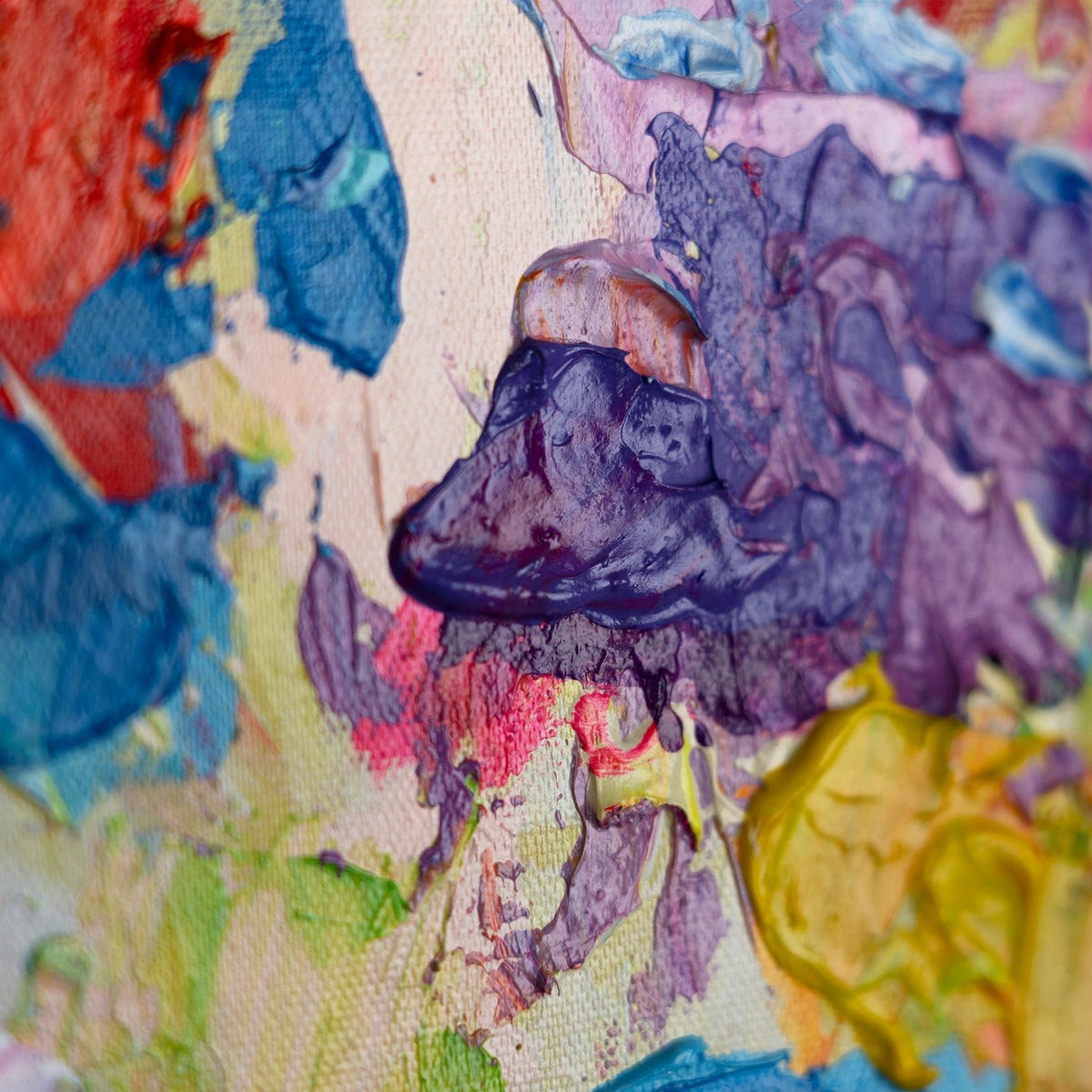 GEMÄLDE Blumige Farben Schattenfugenrahmen Blau 200x100 cm - Blau, Holz (200/100cm) - YS-art gallery