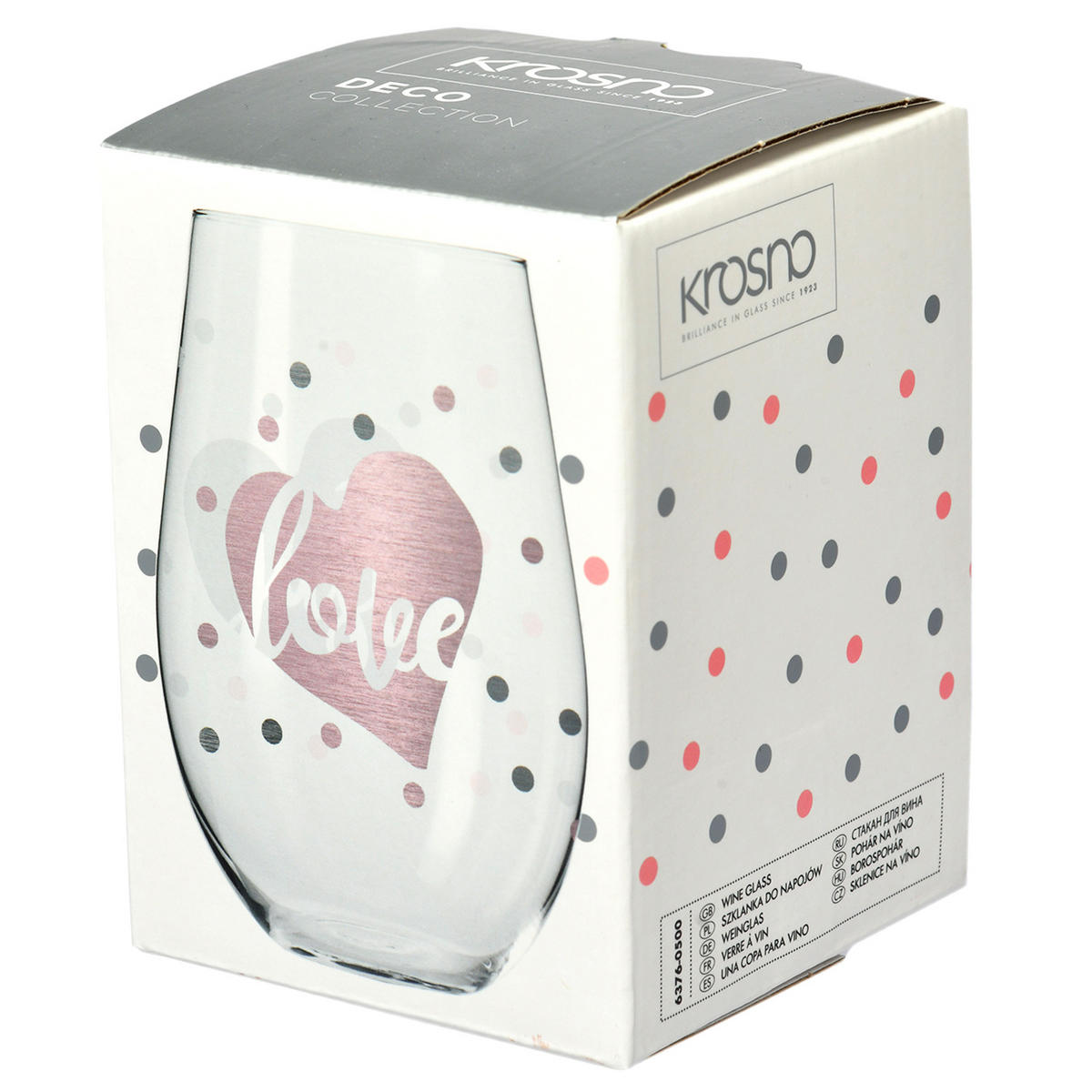 WASSERGLÄSER, 1 Stk., 500 ml - Multicolor, Glas (0.5L) - Krosno Glass