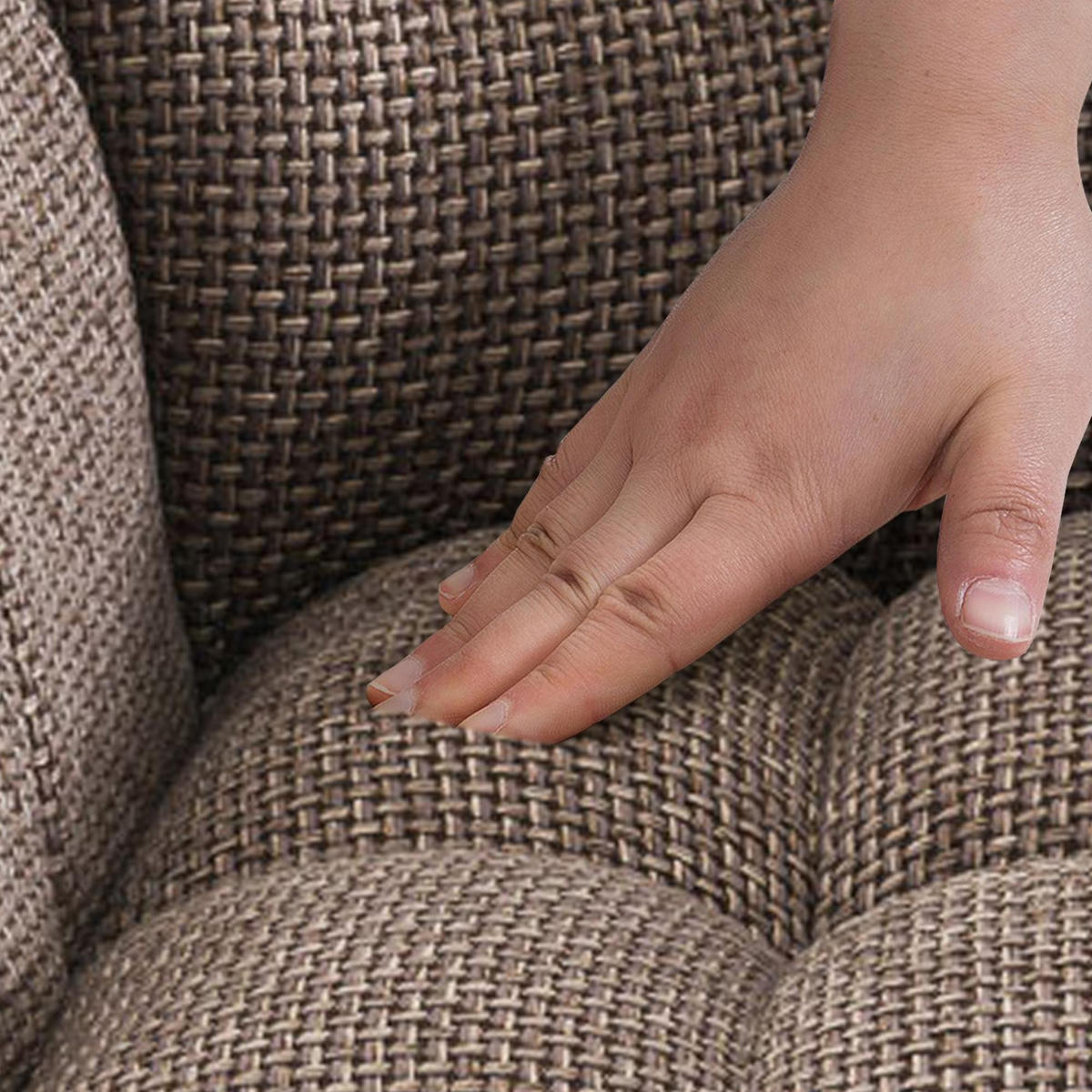 BARHOCKER Damaso 110x64x48 cm terrabraun - Rotbraun, Textil (64/110/48cm) - furnicato