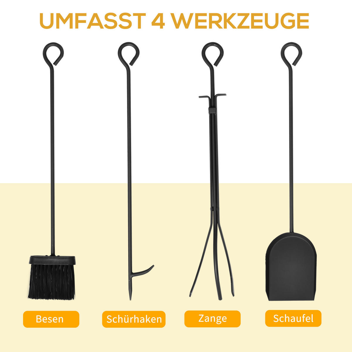 KAMINHOLZSTÄNDER, Stahl, Schwarz - Schwarz, Metall (30/70/46cm) - HOMCOM