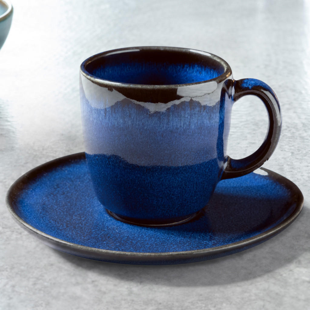 KAFFEETASSEN Lave Bleu 190 ml 6er Set - Blau, Keramik (0.19L) - like.Villeroy & Boch