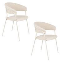 ESSZIMMERSTUHL Zeri Creme/ Weiß - 2 er Set - Creme, Metall (59.5/79/51.5cm) - Housecraft Living