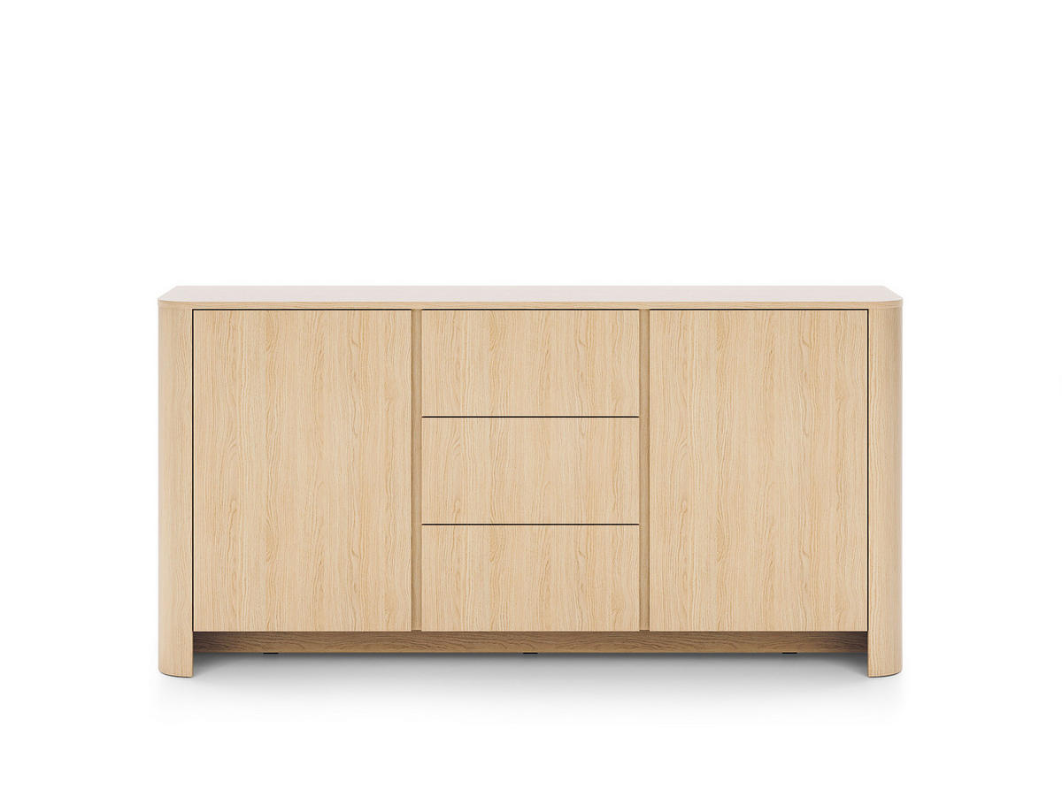 SIDEBOARD, Vicenza Eiche, 103 x 39 x 132 cm | Modernes Möbelstück mit abgerundeten Kanten - Braun, Holzwerkstoff (168/84/39cm) - 3XE LIVING