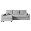 ECKSOFA mit Schlaffunktion und Bettkasten ALESIA-L 231x140x90 cm Grau Bouclé - Silberfarben/Hellgrau, Holzwerkstoff/Kunststoff (231/140cm) - ALTDECOR