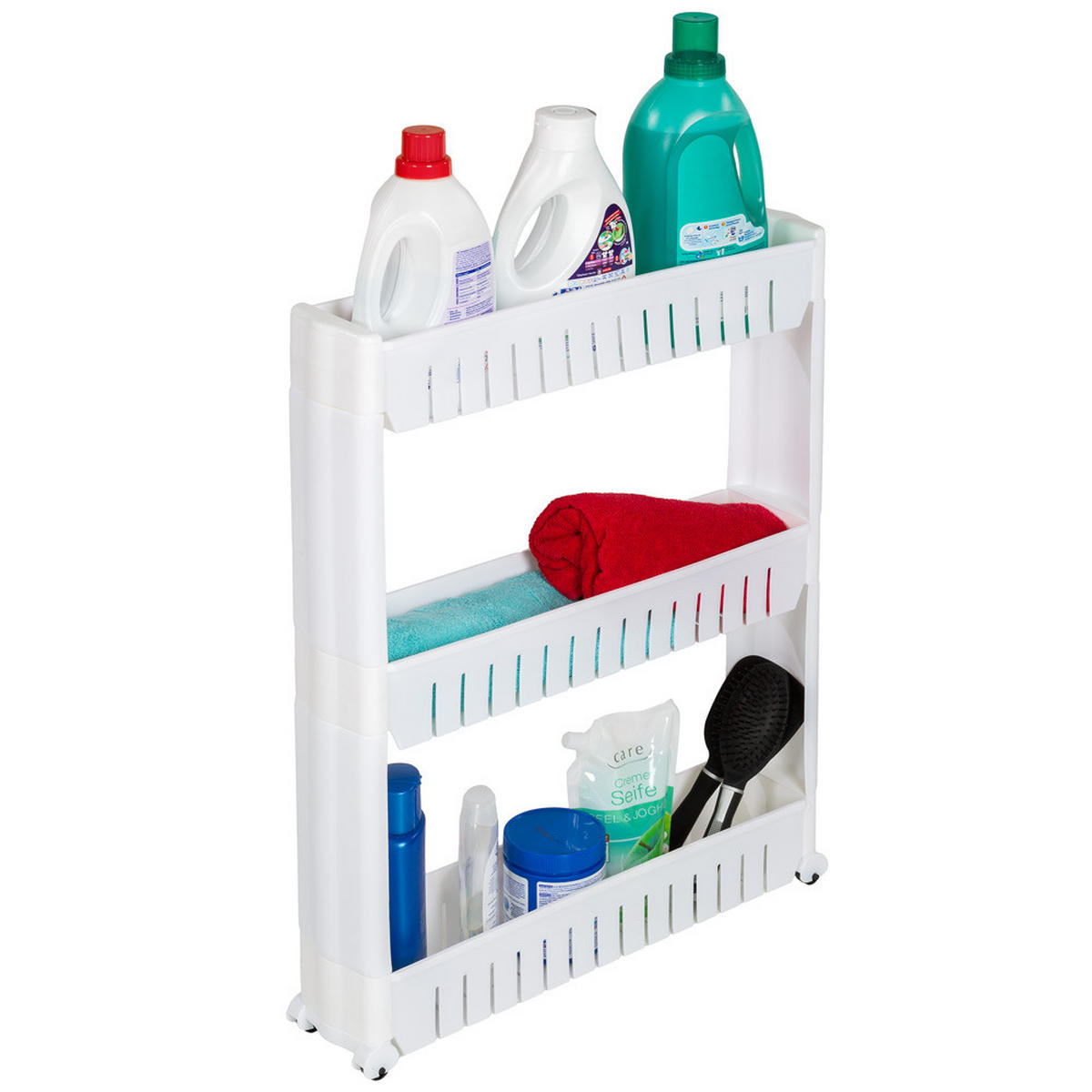 NISCHENREGAL Joe,54 x 12 x 71 cm,weiß - Weiß, Textil (12/71/54cm) - tectake