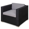 RATTANSESSEL CALIFORNIA/LUGANO Schwarz - Schwarz, Kunststoff (75/64/80cm) - SVITA