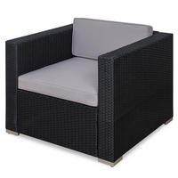 RATTANSESSEL CALIFORNIA/LUGANO Schwarz - Schwarz, Kunststoff (75/64/80cm) - SVITA
