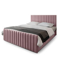 BOXBETT ARION 200x200 cm mit Matratze und Topper, H2+H3 - Rosa - Rosa, Holz (200/200cm) - MASSENO