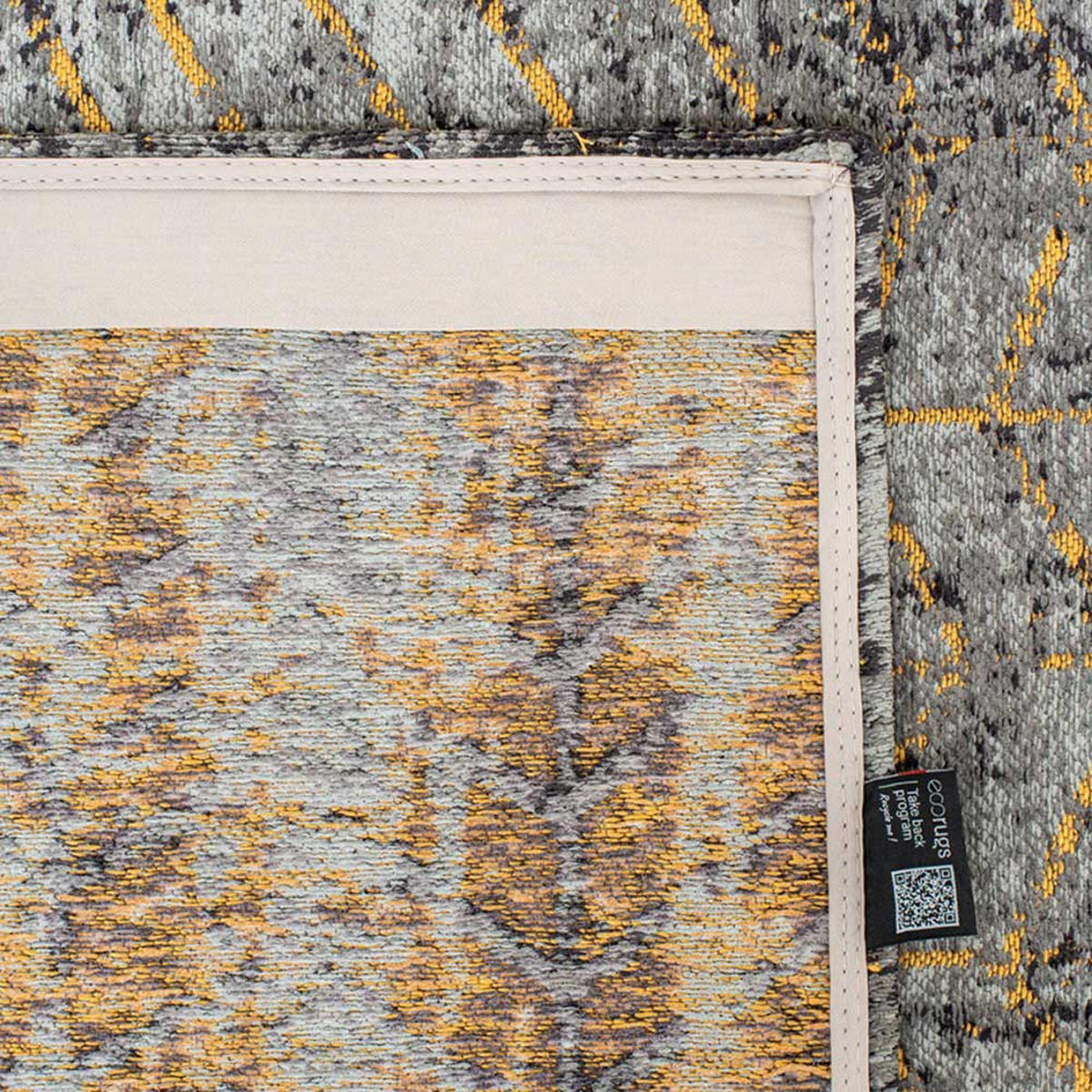 TEPPICH Broadway Glitter Mad Men Jacob's Ladder 80/250 cm - Schwarz, Naturmaterialien/Textil (80/250cm) - Louis De Poortere