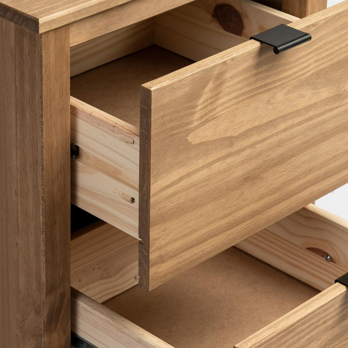 NACHTTISCH 2 SCHUBLADEN Sven Natürlich 47 cm x 58 cm 2er-Set - Naturfarben, Holz (47/58/39cm) - Klast Home