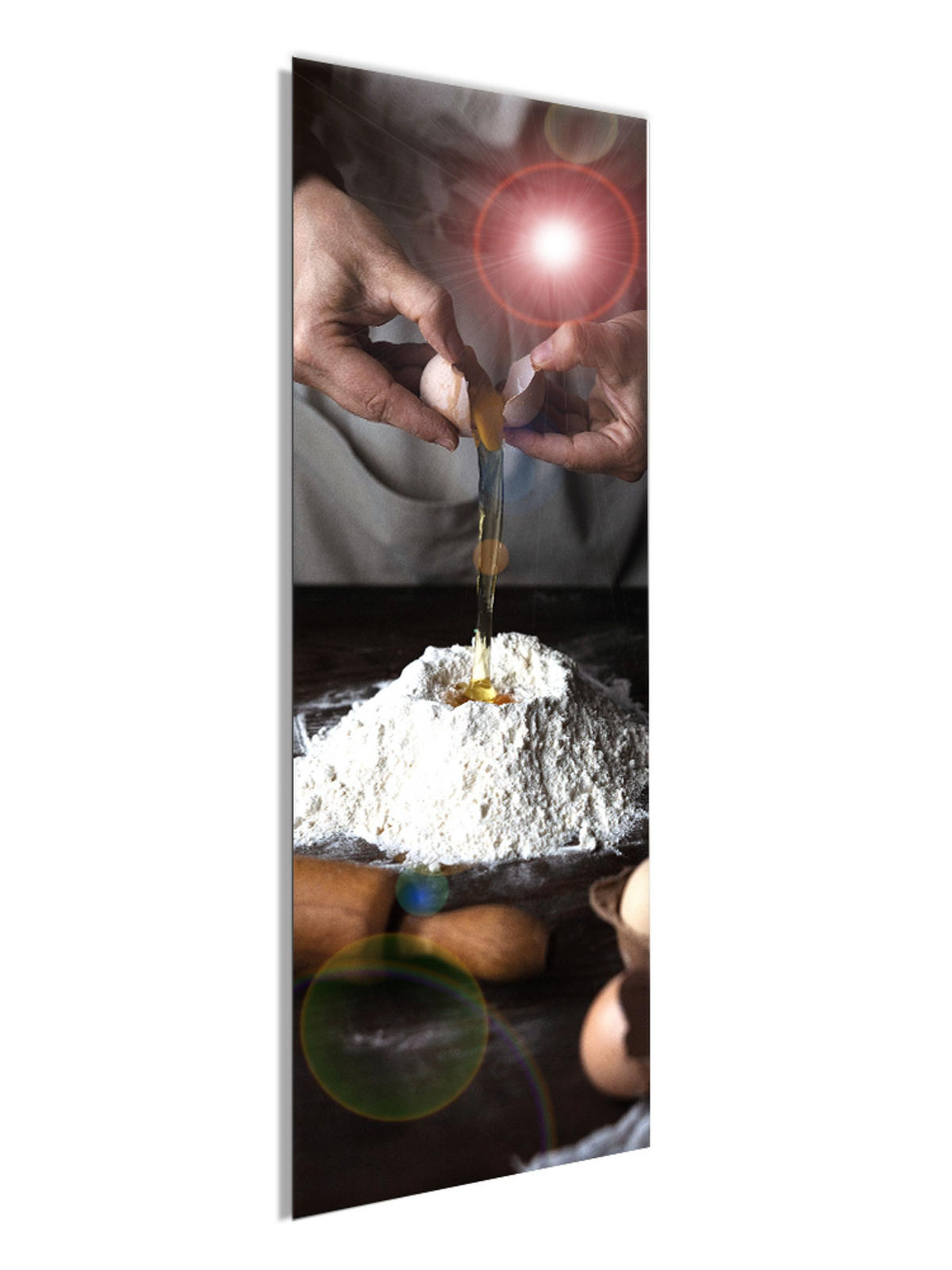 ARTISSIMO Glasbild 30x80cm Bild aus Glas Küche Küchenbild modern schwarz-weiß - Beige, Glas (30/80cm) - artissimo