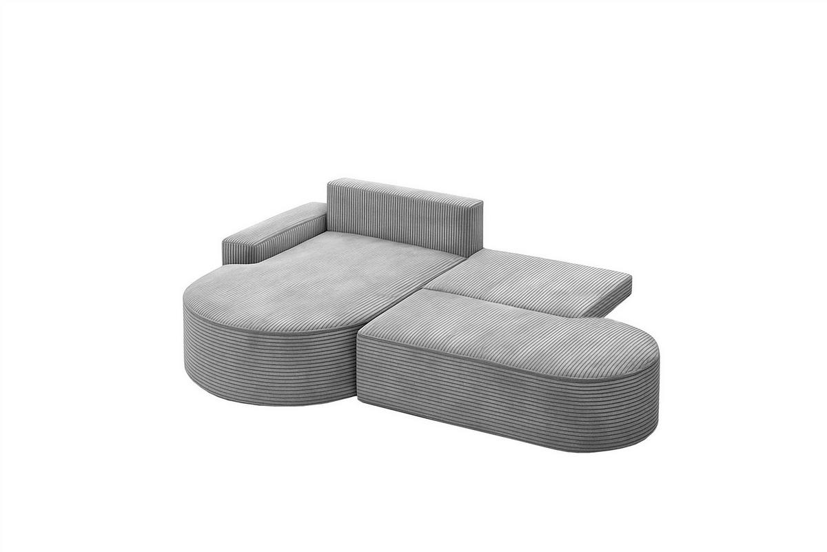 ECKSOFA Girona Mit Schlaffunktion - Hellgrau, Holzwerkstoff/Textil (278/179cm) - Fun Möbel