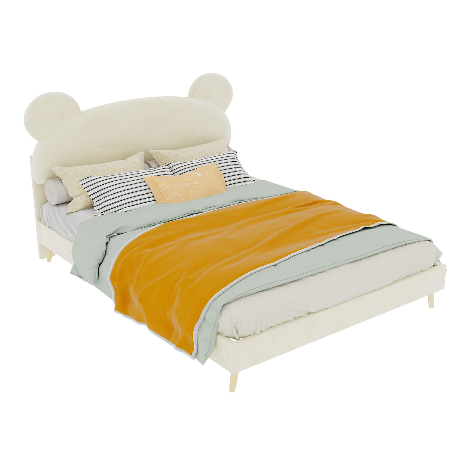 Meubliv Bett Beige 140x200 cm