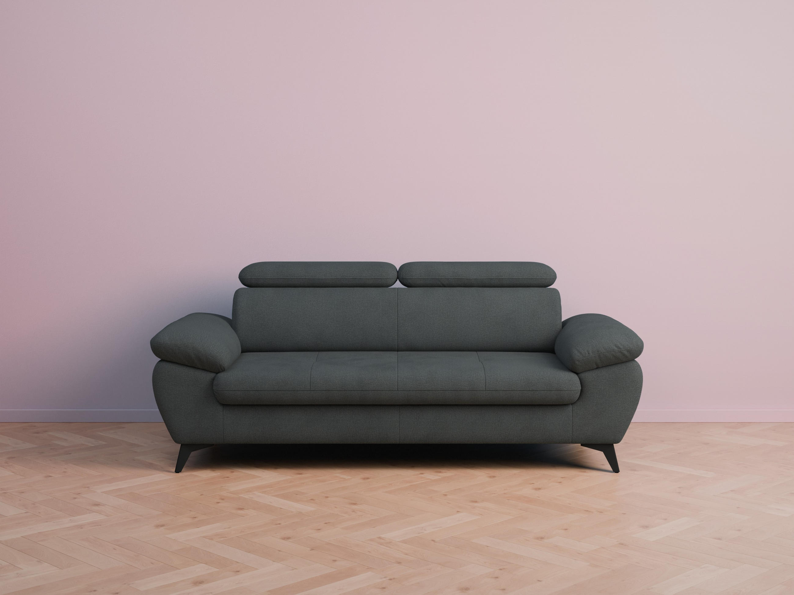 foamnova 3-Sitzer Anthrazit 215x84x100 cm