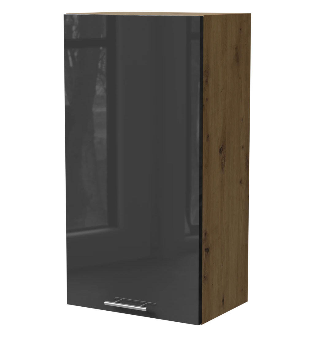 Feldmann-Wohnen Küchenhängeschrank Graphit, Eiche Artisan 50x96x32.5 cm