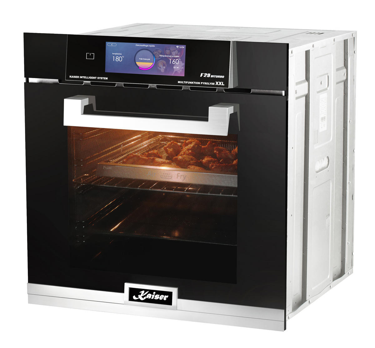 MULTIFUNKTIONS-ELEKTRO-BACKOFEN 60 cm EH 6344 N+KCT 6115 F Glaskeramik Kochfeld 60cm - Schwarz, Metall (59.4/59.4/57.5cm) - Kaiser Küchengeräte