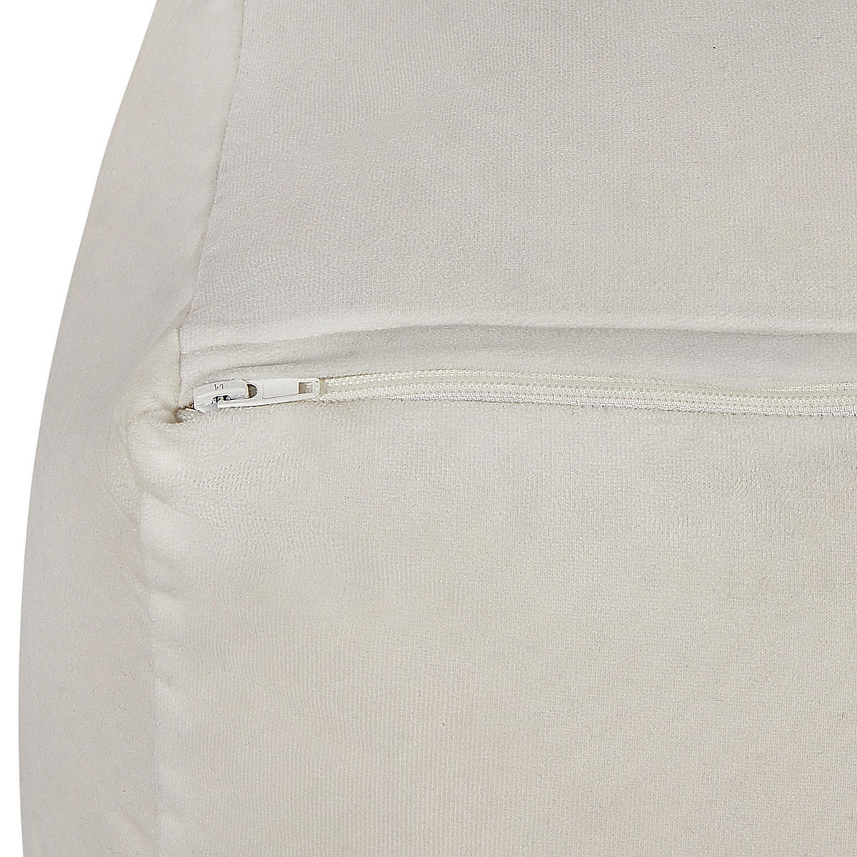 POUF Samtstoff Hellbeige Dareyn - Beige, Textil (50/30/50cm) - Beliani